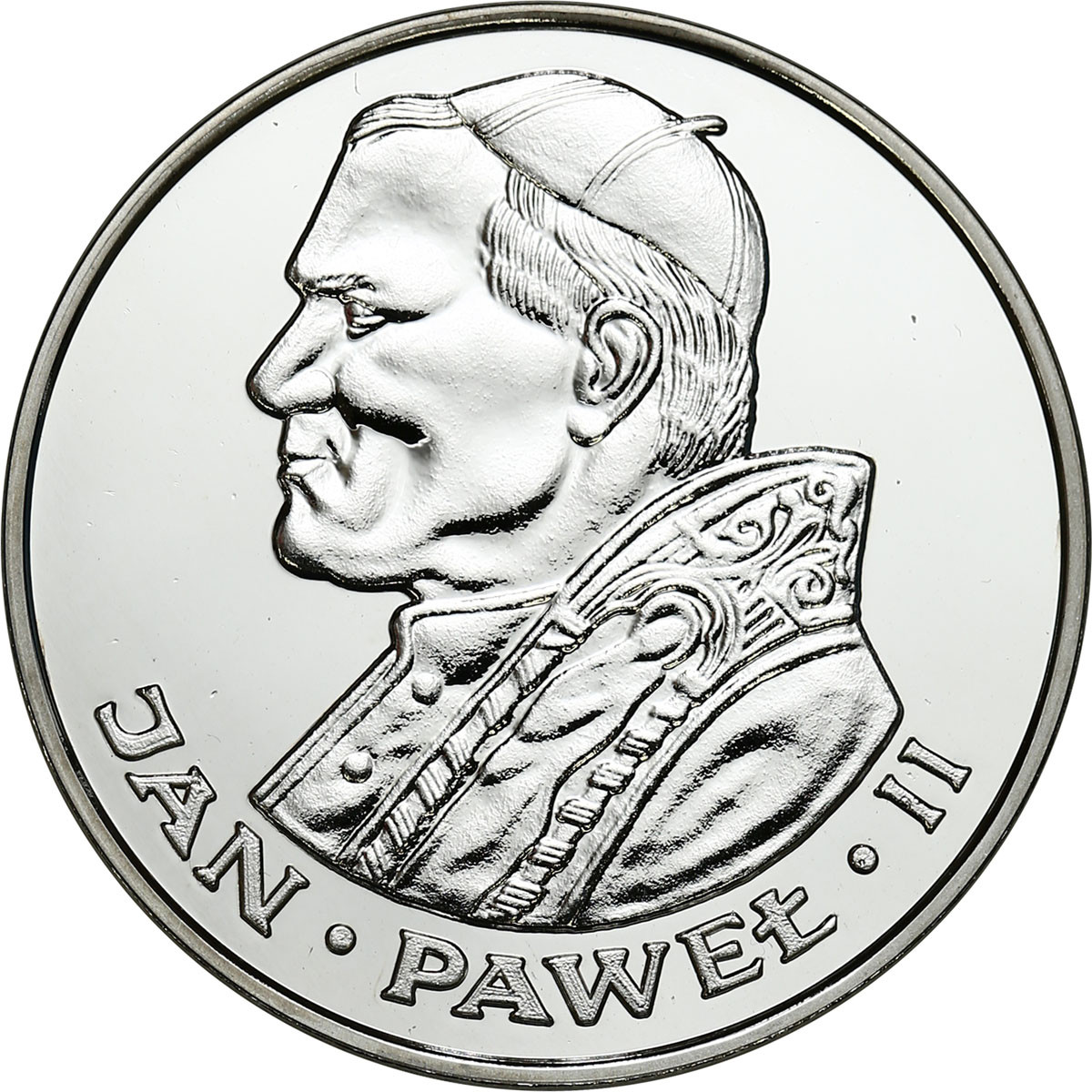 PRL. 100 złotych 1986 Papież Jan Paweł II, stempel zwykły - RZADKIE